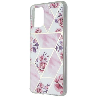 MyBat Hardshell Case for Samsung Galaxy A12 5G - Geometric Pink Roses - Image 1 of 3