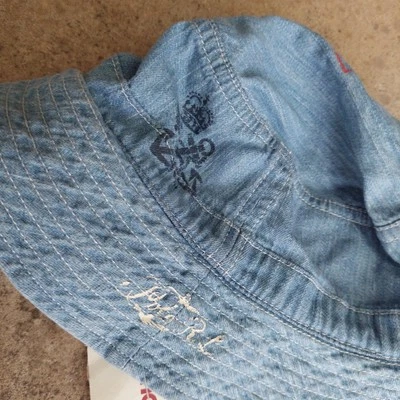 NWT Boy's Polo Ralph Lauren Lt. Cotton BUCKET HAT Size 4 ~ 7 Navy Military Logo - Image 1 of 4