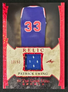 Patrick Ewing 2022 Leaf In The Game Used Sports Relic Red /50 GUM-33 - Picture 1 of 2