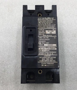 Eaton/Cutler-Hammer CC2200 200 Amp 2 Pole 240V Circuit Breaker - Cosmetic Flaw - Picture 1 of 10