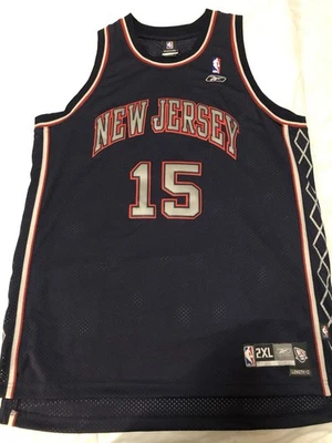 Camiseta Vince Carter New Jersey Nets #15 Reebok Swingman 2XL Longitud + 2 Azul Marino Foto 1 de 2