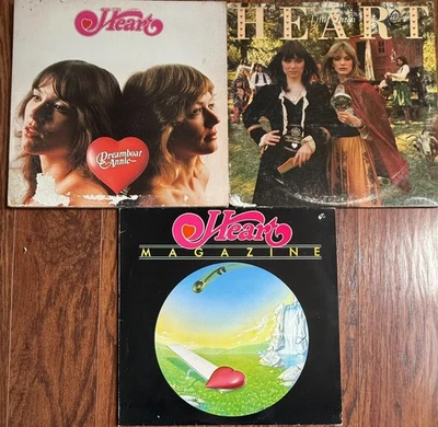 Лот из 3 сердце виниловые пластинки Little Queen Dreamboat Annie журнал - Изображение 1 из 4