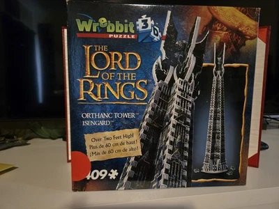 Rompecabezas El Señor de los Anillos Wrebbit Orthanc Tower Isengard 3D 409 piezas de más de 2' de alto Foto 1 de 2