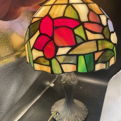 Vintage Tiffany Style Flower Blossom Lamp RARE Unique - Image 1 of 4