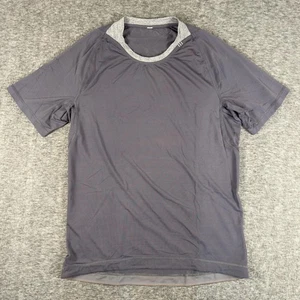 Lululemon Shirt Mens Medium Gray Metal Vent Tech Short Sleeve Athletic Running - Picture 1 of 6