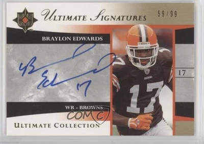 2006 Ultimate Collection Ultimate Signatures /99 Braylon Edwards #US-BE Auto - Image 1 of 2