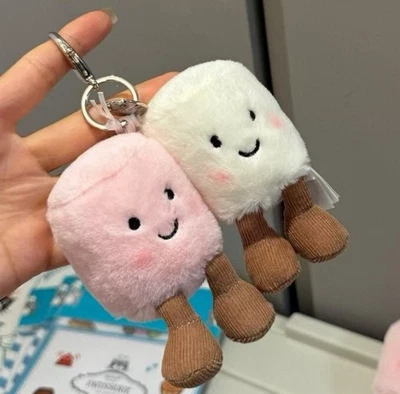 Jelly*Cat Marshmallows Pink and White Kids Gift for Girlfriend Plush Keychain - Bild 1 von 2