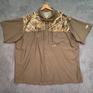 Drake Waterfowl System Shirt Mens 4XL Short Sleeve Vented Realtree Max 5 Brown - Picture 1 of 11