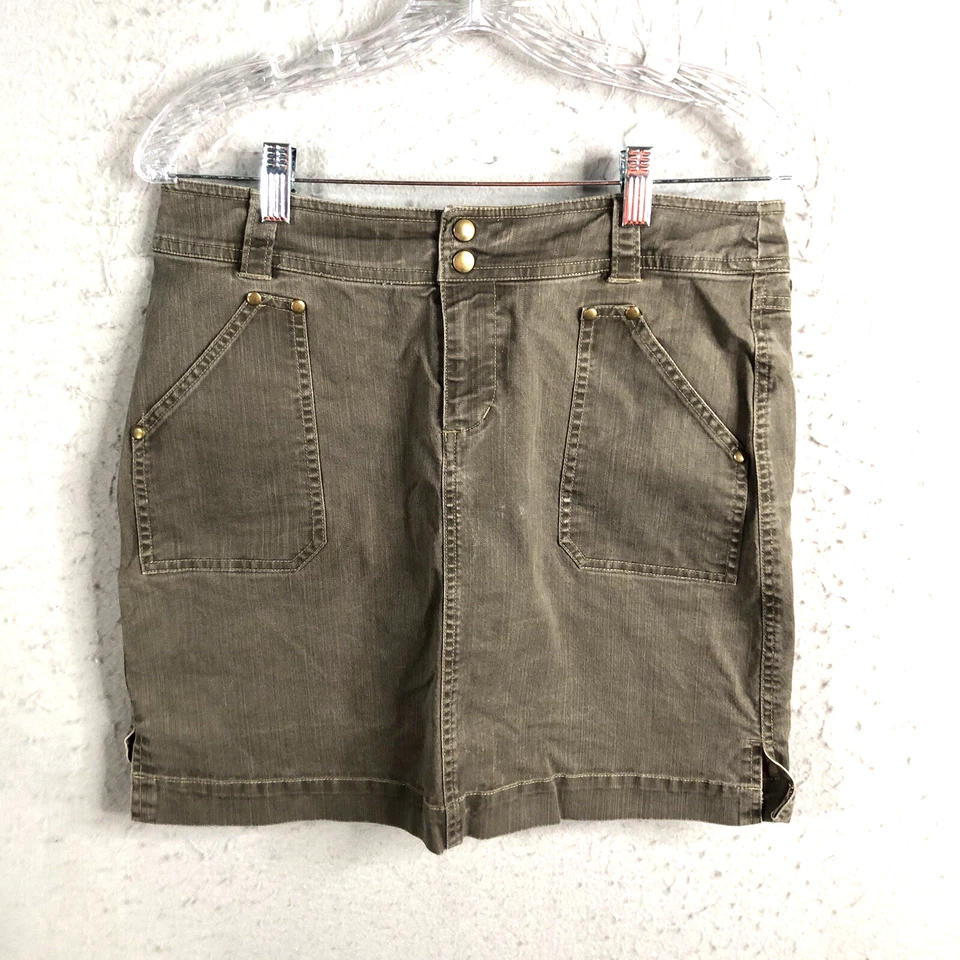 Falda Kuhl Mujer 8 Verde Oliva Jean Denim Senderismo Aire Libre Informal Rendimiento Foto 1 de 4