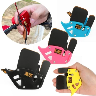 Archery Recurve Bow Finger Tabs Protective Gear Right Hand Shooting Hunt Target - Image 1 of 4
