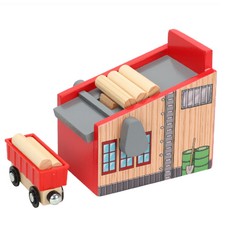 2X(Friends Wooden Track Scene Accessories Lumber Yard Compatible with Rail L2G9