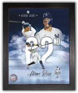 NY Yankees Aaron Judge 62nd Home Run Commemorative Framed 8x10 Photo Picture - Picture 1 of 5