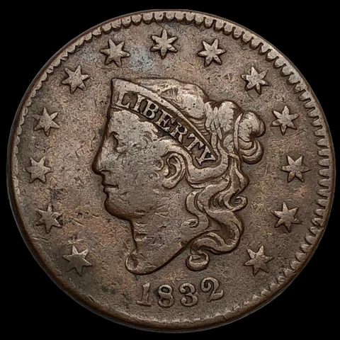 1832 Coronet Head Large Cent   J5903 Cover