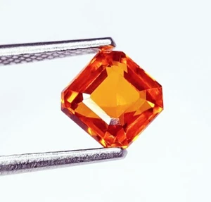 Piedra preciosa suelta de 1,82 quilates zafiro naranja natural certificado transparente sin tratar - Imagen 1 de 10