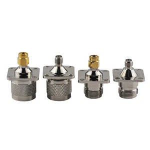 SMA to N adapter Kit SMA to N flange panel RF connector adapter 4pcs - Picture 1 of 2