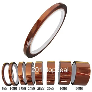5/10/20/30/40/50mm X100ft High Temperature Heat Resistant Polyimide Kapton Tape - Picture 1 of 1