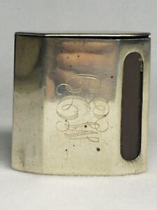 Antique English Padgett & Braham Ltd Sterling Silver Match Safe CEW initials