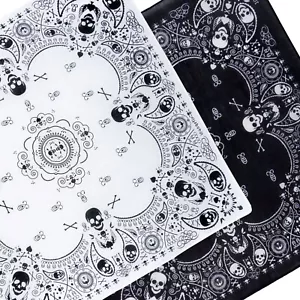 Paisley Skull Cross Bones Bandana Headwear Scarf Mouthcovering - Picture 1 of 5