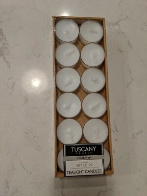 Juego de 24 velas de luz de té sin perfume de la Toscana Foto 1 de 3
