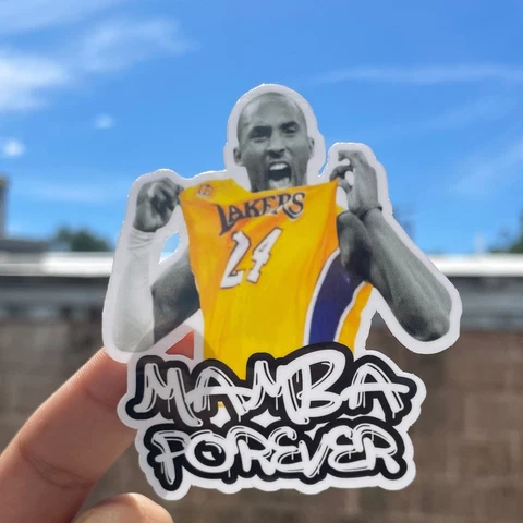 Kobe Bryant 3” Waterproof 6 Pack Stickers, Bumper Stickers, Car Windows, Tumbler Cover