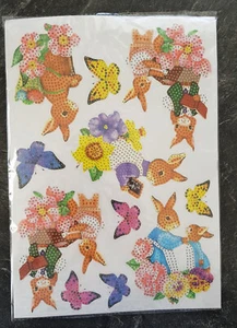Diamond-Painting-Sticker Ideen mit Herz Ostern 1 - Hasen-Set 2 - Bild 1 von 2
