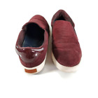Dr. Scholls Womens Madison Sneakers Shoes Maroon Snake Embossed Slip On 10M