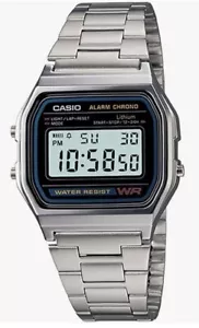 Casio Classic A158WA-1 Wrist Watch for Men - Silver Vintage New - Picture 1 of 7