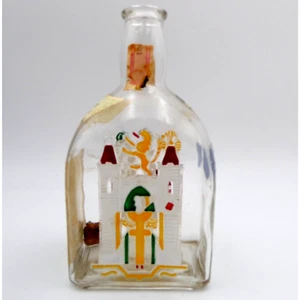 Anton Riemerschneid München Goldwasser Empty Glass Enamel Liquor Bottle Cork - Imagen 1 de 8