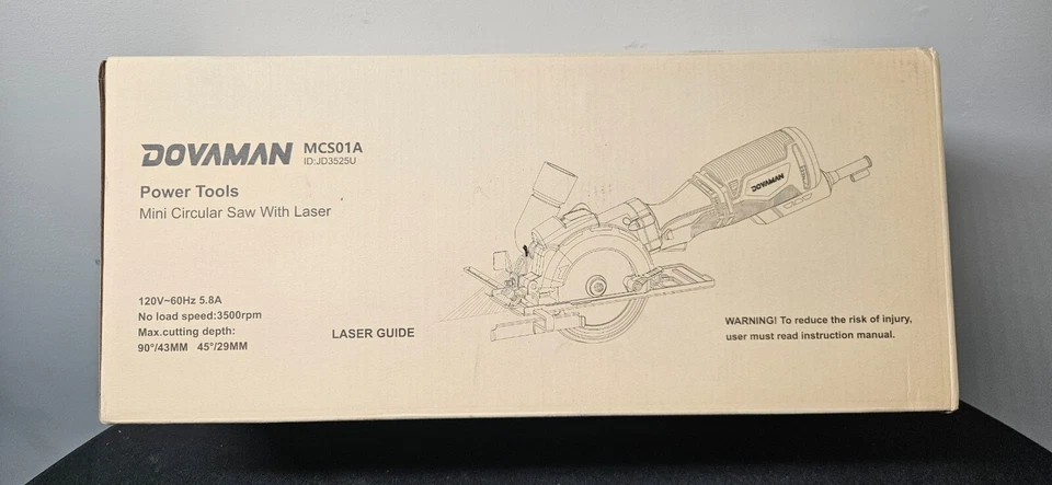 Mini serra circular DOVAMAN com laser, 3500 rpm, 5,8 amp 120 volts 🔥NOVA🔥 - Imagem 1 de 1