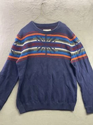 Mossimo Supply Co sweater mens large Blue native Navajo long-sleeve cotton - Image 1 of 4