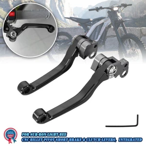 For Sur-Ron Light Bee X MX CNC BILLET Pivot Short Brake Clutch Levers for Segway - Foto 1 di 12