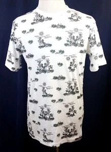 T-shirt uomo grande bianca grafica Skelletons nuova marca Eighty Eight M16 - Foto 1 di 7