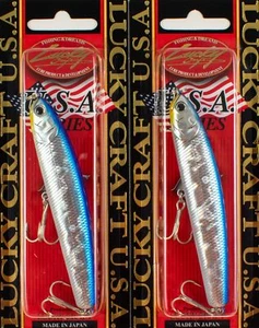 (LOT OF 2) LUCKY CRAFT WANDER 95 3/4OZ WD95-393 BLUE BACK E1357 - Picture 1 of 3