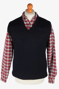 Cárdigan sin mangas con cuello en V Waiscoat vintage para hombre azul marino S-IL2592 - Imagen 1 de 4
