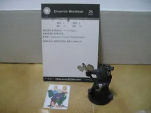 =Dungeons and Dragons D&D DRAGONEYE Dwarven Werebear 10/60 con tarjeta= - Imagen 1 de 1