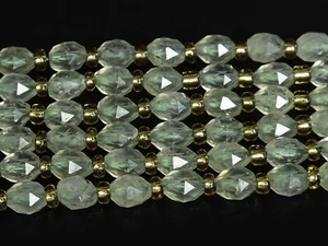 Cuentas de prehnita verde transparente natural de 6 mm AA Rondelle cuentas sueltas facetadas - Imagen 1 de 3