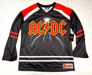 AC/DC Men Small Double-Sided AOP Classic Rock Band Metal Tour Hockey Jersey NWT - Picture 1 of 12