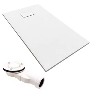 Duschwanne Rechteck VIDAR SLIM Weiß Duschtasse 120x80 mit Ablaufgarnitur - Bild 1 von 9