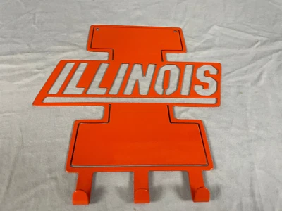 Metal University of Illinois Illini Key Hook Sign - Image 1 of 4