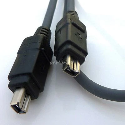 FireWire Cable IEEE 1394 M/M sony iLink DV 4P to 4Pin 45" molex male cord 1394a - Image 1 of 3