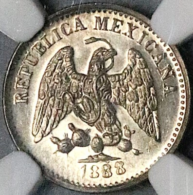 Moneda 91k 1888-Do NGC MS 64 México 5 Centavos Durango Mint POP 3/1 (23053101C) Foto 1 de 4