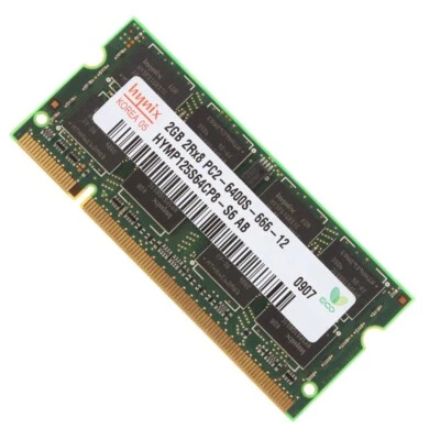 Hynix 2GB PC2-6400S 2RX8 DDR2-800MHz 200PIN SODIMM Laptop Memory RAM - Image 1 of 4