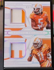 2023 National Treasures Collegiate Hendon Hooker/Jalin Hyatt Dual Patch #'d 2/25