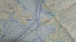 1983 BERING STRAIT MAP Global Navigation Chart (GNC 6, Edition 9) 41"x57" - Bild 1 von 10