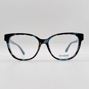 Guess Eyeglasses Women Oval Blue Brown Logo Mod. GU 2855 New - Picture 1 of 11