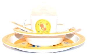 NIP Baby Infant Toddler Feeding Dinner 5 Piece Set Yellow BPA Free MWW Market - Picture 1 of 18