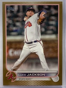 LUKE JACKSON 2022 Topps Series UPDATE #U170 Gold Parallel #d/2022 ATLANTA BRAVES - Picture 1 of 2