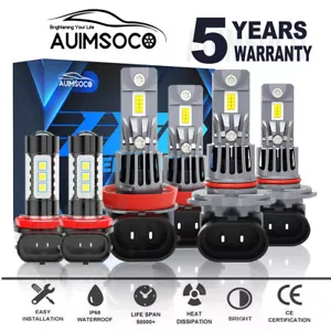 For Honda Civic EX LX 2014-2021 LED Headlight Fog Light Bulbs Kit Xenon White 6x - Picture 1 of 18