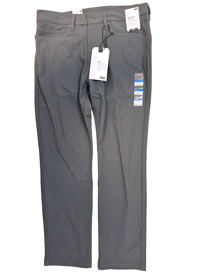 Levi's Men's 511 Slim Tech Pants Stretch A92130010- Black- 34x30