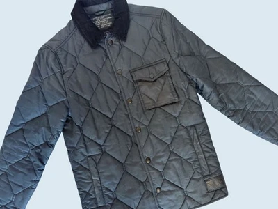 Chaqueta de Granero ALLSAINTS Spitafields Acolchada Botón Completo Azul Gris Oscuro Talla XS Foto 1 de 4